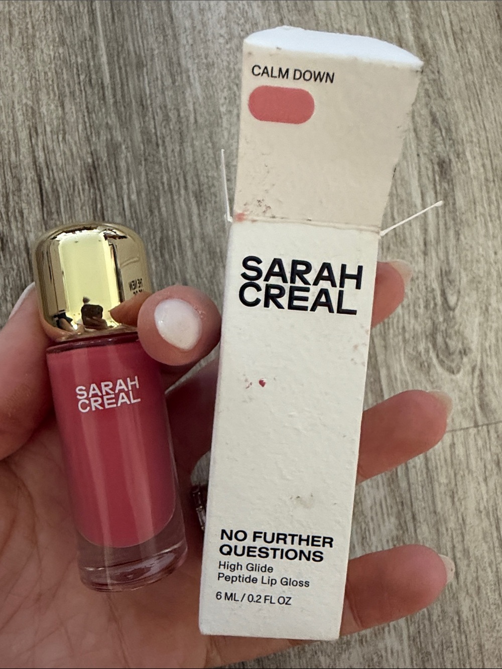 Calm Down High Glide Peptide Lip Gloss - Pink $40 retail